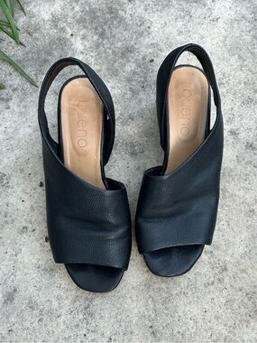 Bueno Black Leather Ryder Slingback, size 37